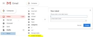How to create a folder in Gmail