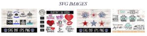 SVG Images and their offers at Design Bundles