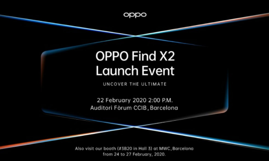 Oppo Find X2 Set to Launch on February 22 in Barcelona