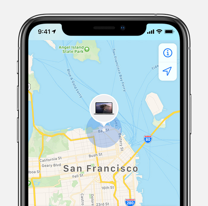 ios13 iphone xs find my devices tile