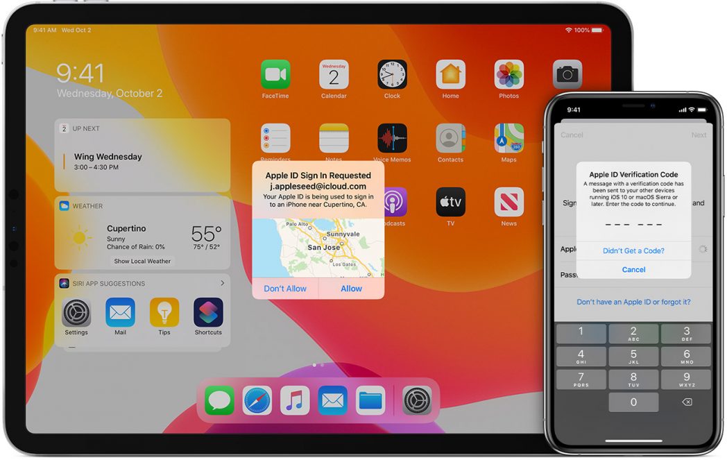 ios13 iphone xs ipad pro two factor authentication hero scaled