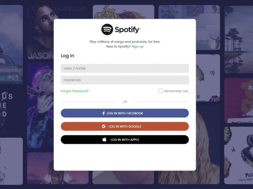 spotify cant log in