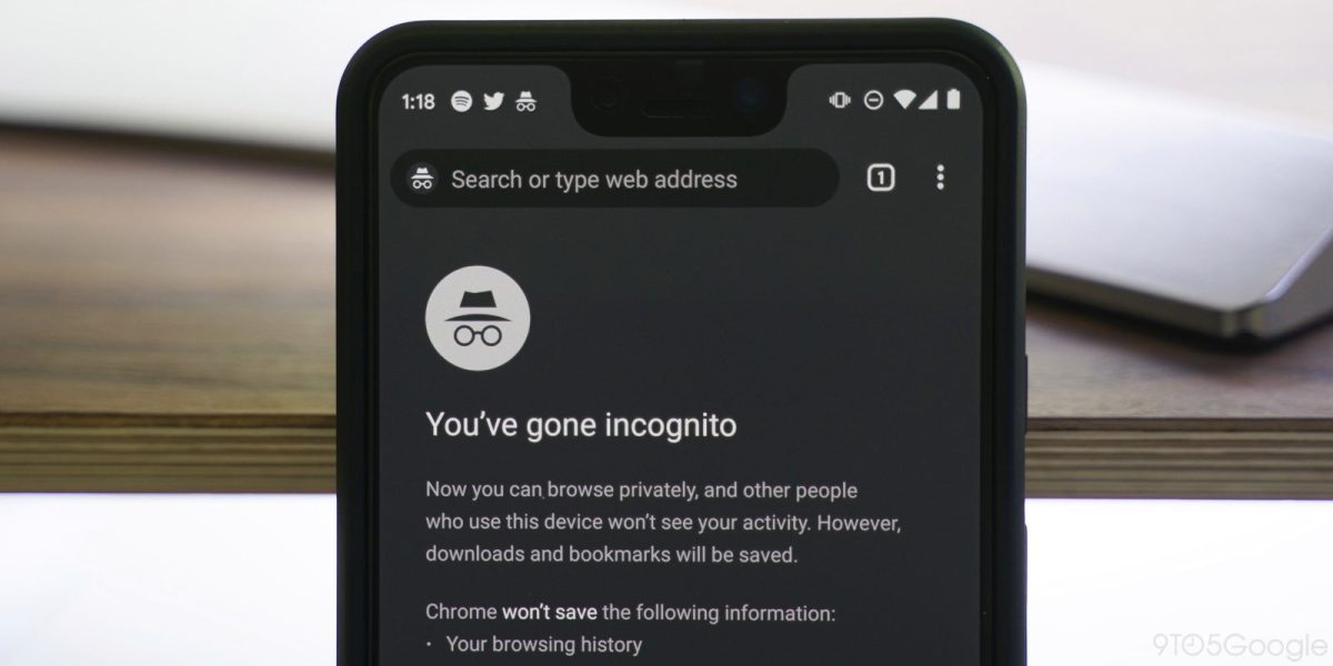 Google Chrome enables fingerprint biometrics for Incognito tabs