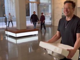 Elon Musk visits Twitter HQ with a sink & they let him in