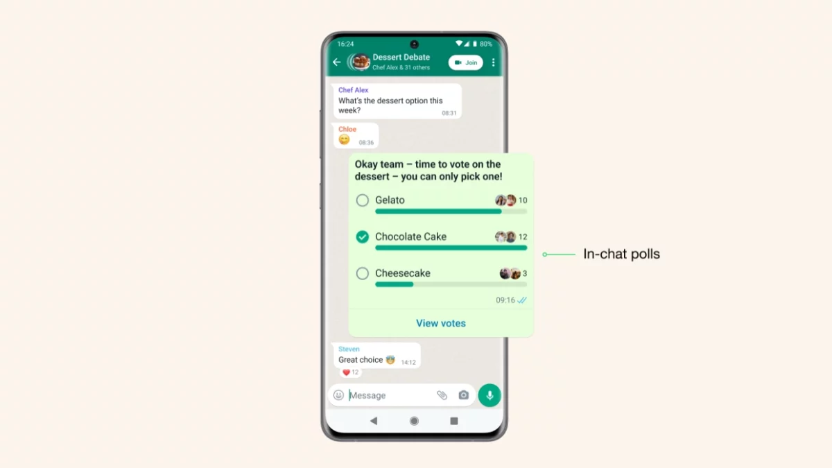 You can now take polls on WhatsApp
