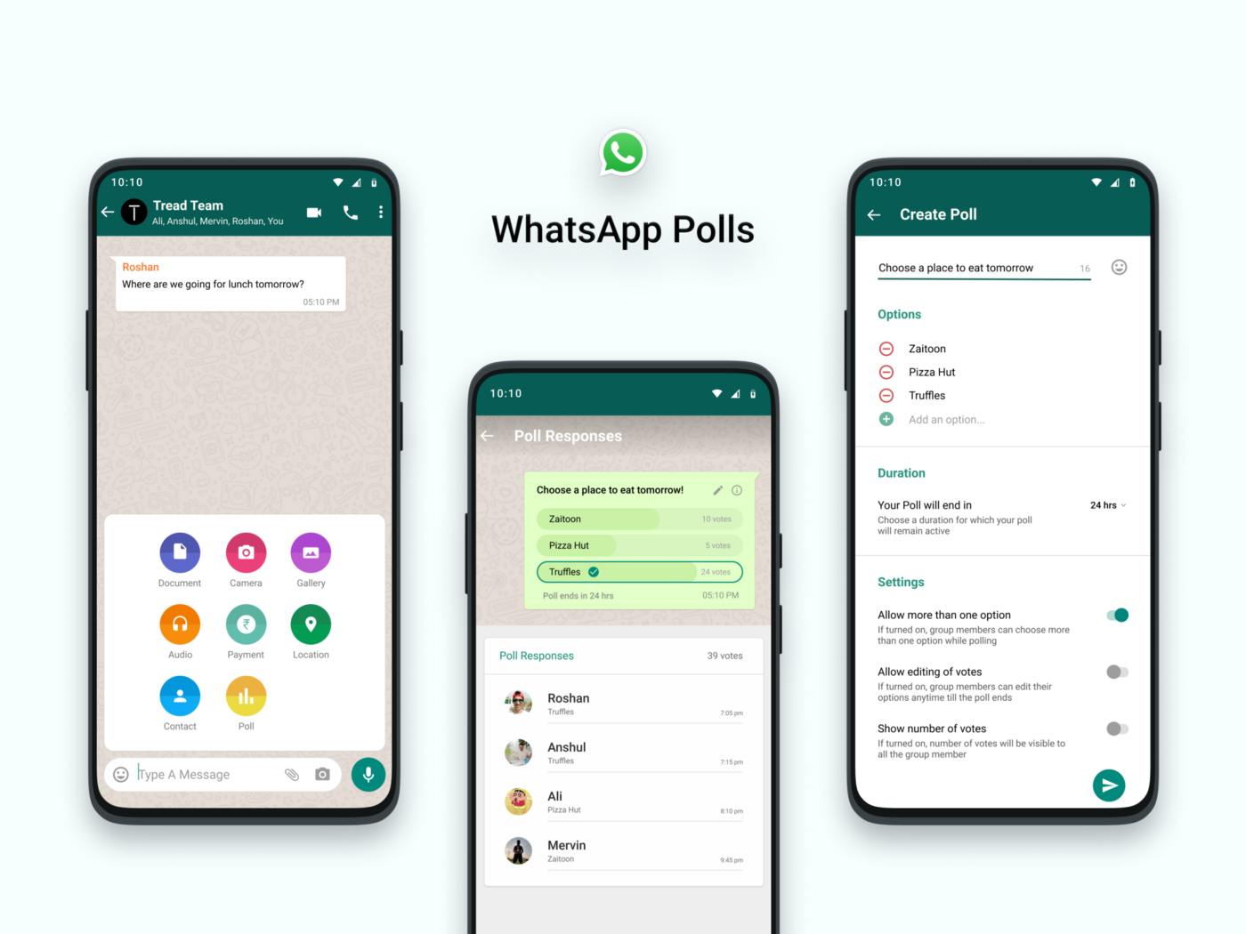 You can now take polls on WhatsApp