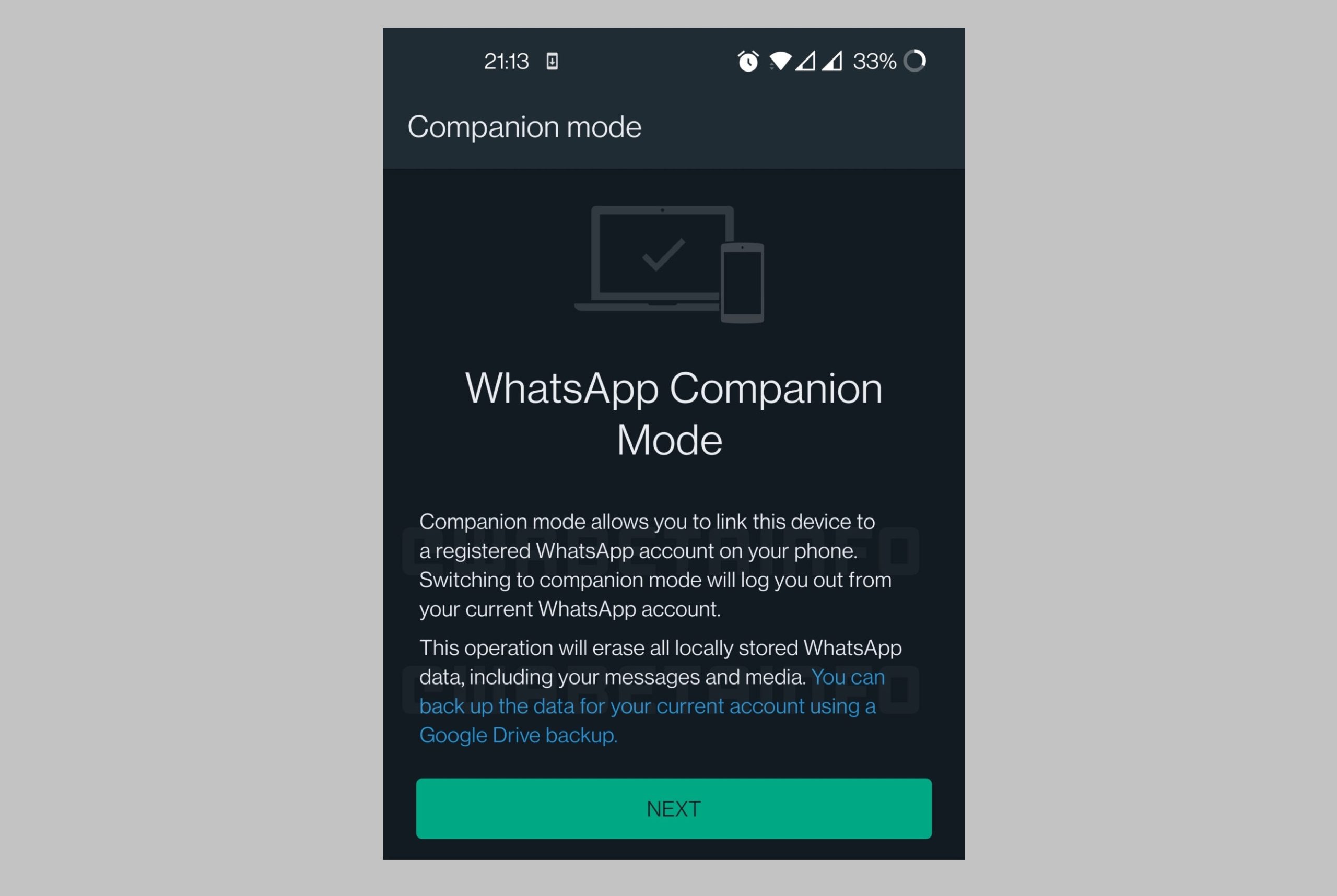 Companion mode makes linking WhatsApp accounts easy; available for beta users